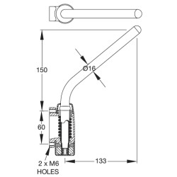 Brat universal oblic rotativ pentru oglinda laterala auto Brat universal oblic rotativ pentru oglinda laterala auto